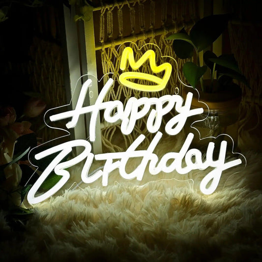 HBD Sign with Crown